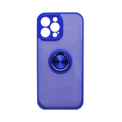 Case with Support Ring for Apple iPhone 13 Pro Max Smoked Blue Case with Support Ring for Apple iPhone 13 Pro Max Smoked Blue